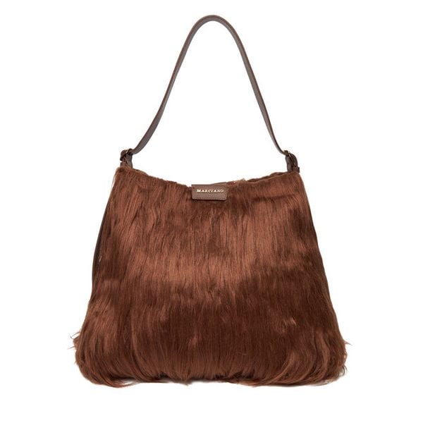 Torebka Marciano Guess. Brązowe torebki klasyczne damskie Marciano Guess, bez dodatków. Za 399.99 zł.