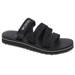 Klapki na basen damskie, W Alava Slide Sandal. Czarne klapki damskie Columbia, bez wzorów, z materiału, bez obcasa, bez zapięcia. Za 179.99 zł.