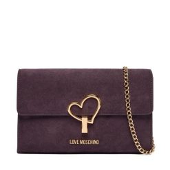 Torebka LOVE MOSCHINO. Fioletowe torebki wieczorowe damskie Love Moschino, bez wzorów, bez dodatków. Za 619.99 zł.