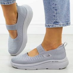 Szare sportowe buty damskie Potocki 01313. Szare obuwie sportowe casual damskie POTOCKI, z jeansu. Za 119.00 zł.