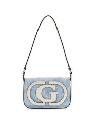 Guess Torebka 182769 Niebieski. Niebieskie listonoszki damskie Guess, z aplikacjami, bez dodatków. Za 544.99 zł.