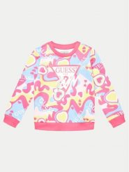 Guess Bluza K4YQ05 KA6R3 Kolorowy Regular Fit. Bluzy dziewczęce Guess, z aplikacjami, z bawełny, bez ramiączek, bez kaptura. Za 99.99 zł.