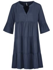 Sublevel Sukienka w kolorze granatowym rozmiar: XL. Niebieskie sukienki damskie Sublevel, bez wzorów, z wiskozy, klasyczne, bez ramiączek. Za 86.99 zł.