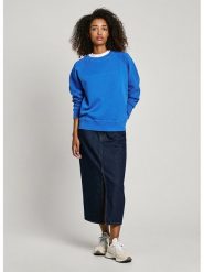 Pepe Jeans Bluza "Lindy" w kolorze niebieskim rozmiar: M. Niebieskie bluzy damskie Pepe Jeans, m, bez wzorów, z jeansu, bez kaptura. Za 202.03 zł.