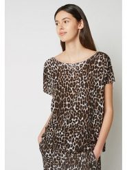 Rodier Koszulka w kolorze brązowo-czarnym rozmiar: L. Brązowe koszulki damskie Rodier, l, bez wzorów, bez kołnierzyka, bez ramiączek. Za 282.99 zł.