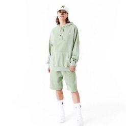 Bluza z kapturem New Era. Zielone bluzy damskie New Era, s, bez wzorów, z materiału, z kapturem. Za 265.65 zł.