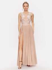 Elisabetta Franchi Sukienka wieczorowa AB-413-32E2 Różowy Regular Fit. Czerwone sukienki damskie Elisabetta Franchi, bez wzorów, z wiskozy, wizytowe, bez ramiączek. Za 4,999.00 zł.