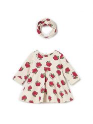 Mayoral Sukienka codzienna 2827 Czerwony Regular Fit. Czerwone sukienki dziewczęce Mayoral, bez wzorów, z bawełny, bez ramiączek, proste. Za 119.99 zł.