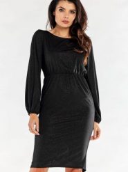 Sukienka Model A551 Black - awama. Czarne sukienki damskie Awama, bez wzorów, z elastanu, eleganckie, bez ramiączek. Za 300.83 zł.