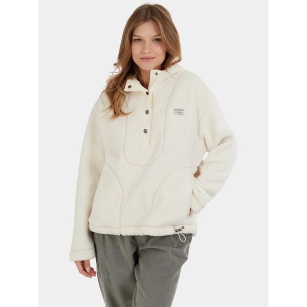 Bluza Damska Fundango Juniper Pile. Białe bluzy damskie FUNDANGO, bez wzorów, z polaru. Za 319.90 zł.