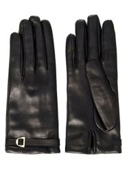 COCCINELLE Skórzane rękawiczki w kolorze czarnym rozmiar: L. Czarne rękawiczki damskie Coccinelle, bez wzorów, z materiału. Za 375.08 zł.
