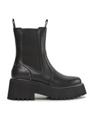 Liu Jo Sztyblety Flair 06 SF3019 PX241 Czarny. Czarne botki damskie Liu Jo, ze skóry, bez obcasa, na płaskiej podeszwie, bez zapięcia. Za 1,249.00 zł.