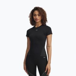 Koszulka Under Armour Vanish Seamless. Czarne koszulki damskie Under Armour, bez wzorów, bez kołnierzyka, bez ramiączek. Za 159.99 zł.
