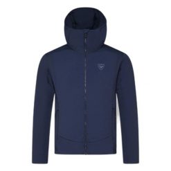 Kurtka narciarska z kapturem Rossignol Opside. Niebieskie kurtki sportowe damskie Rossignol, bez wzorów, z kapturem. Za 829.99 zł.