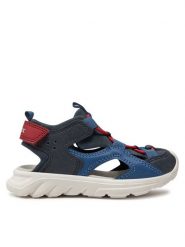 Geox Sandały J Sandal Airadyum Bo J45F1E 0ME15 C0735 M Granatowy. Niebieskie sandały chłopięce Geox, ze skóry, bez zapięcia. Za 259.99 zł.