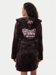 Juicy Couture Szlafrok JCLRB225503 Brązowy. Brązowe szlafroki damskie Juicy Couture, bez wzorów, z syntetyku, bez kaptura. Za 399.99 zł.