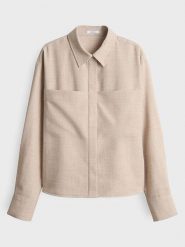 OPUS Koszula w kolorze beżowym rozmiar: 42. Brązowe koszule damskie Opus, bez wzorów, bez kołnierzyka, bez ramiączek. Za 197.17 zł.