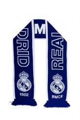 Szalik kibicowski dwustronny Real Madryt. Szaliki damskie REAL MADRID, bez wzorów, z materiału. Za 119.00 zł.