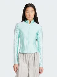 Adidas Bluza "Originals Adicolor 3-Stripes" w kolorze turkusowym rozmiar: XXS. Niebieskie bluzy damskie Adidas, xxs, bez wzorów, bez kaptura. Za 129.95 zł.