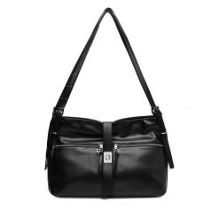 Torebka GINO ROSSI. Czarne shopper bag Gino Rossi, bez wzorów, bez dodatków. Za 319.99 zł.