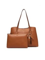 Guess Torebka HWBG97 35230 Brązowy jasny. Brązowe shopper bag Guess, ze skóry, bez dodatków. Za 634.99 zł.