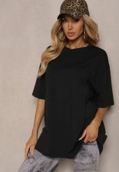 Czarny T-shirt z Krótkim Rękawem z Bawełny Bavima. Czarne t-shirty damskie Renee, bez wzorów, z bawełny, bez kołnierzyka. Za 59.99 zł.