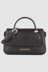 VALENTINO Czarna torebka Montmartr Satchel. Czarne kuferki damskie Valentino by Mario Valentino, bez dodatków. W wyprzedaży za 399.99 zł.