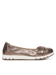 Caprice Baleriny 9-22118-44 Beżowy. Brązowe balerinki damskie Caprice, bez wzorów, ze skóry. Za 226.99 zł.