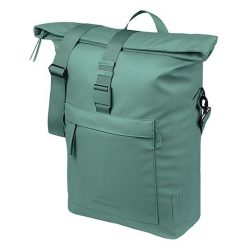 Torba rowerowa Brooklyn MIK Hooks, srebrno-zielona. Niebieskie torby na laptopa BASIL, bez wzorów, z materiału. Za 389.70 zł.