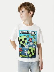 NAME IT T-Shirt Minecraft 13240871 Biały Standard Fit. Białe t-shirty i koszulki chłopięce Name it, bez wzorów, z bawełny, bez kołnierzyka, bez ramiączek. Za 79.99 zł.