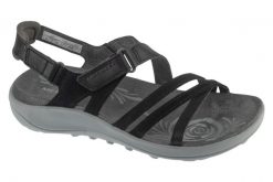 Sandały damskie, Harbor Backstrap. Czarne sandały damskie Merrell, bez wzorów, z materiału, bez obcasa, bez zapięcia. Za 369.99 zł.