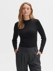 OPUS Sweter "Peffa" w kolorze czarnym rozmiar: 40. Czarne swetry klasyczne damskie Opus, z wełny, bez kołnierzyka. Za 147.45 zł.