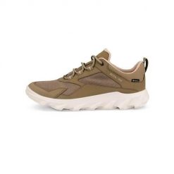 Buty do chodzenia damskie Ecco Mx Low Gtx. Brązowe obuwie sportowe damskie ECCO, z materiału, bez zapięcia, trekkingowe. Za 701.00 zł.