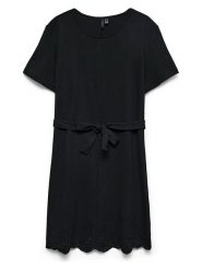 Vero Moda Sukienka w kolorze czarnym rozmiar: XS. Czarne sukienki damskie Vero Moda, bez wzorów, z bawełny, bez ramiączek. Za 116.05 zł.
