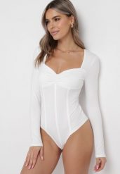 Białe Body z Przeszyciami Gorsetowymi Cristia. Białe body i gorsety Born2be, z aplikacjami. Za 79.99 zł.