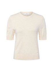 S.Oliver bluza z dzianiny Kobiety Sztuczne włókno beżowy, 42. Brązowe bluzy damskie S.Oliver, s, bez wzorów, z dzianiny, bez kaptura. Za 89.95 zł.