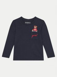 Guess Bluzka N4BI06 I3Z14 Granatowy Regular Fit. Niebieskie t-shirty i koszulki chłopięce Guess, z aplikacjami, z bawełny, bez kołnierzyka, bez ramiączek. Za 69.99 zł.