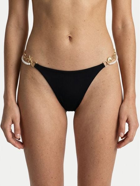 Guess Dół od bikini E6GO00 KF412 Czarny. Czarne bikini Guess, z aplikacjami, z syntetyku. Za 299.99 zł.