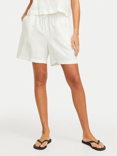 JJXX Szorty materiałowe Breeze 12269727 Biały Relaxed Fit. Białe szorty damskie JJXX, bez wzorów, ze lnu. Za 89.99 zł.