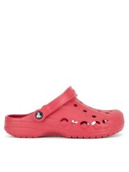 Crocs Klapki BAYA 10126-6EN W Czerwony. Czerwone klapki damskie Crocs, bez wzorów, z materiału, bez obcasa, bez zapięcia. Za 159.99 zł.
