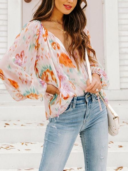 LA Angels Bluzka w kolorze kremowo-pomarańczowym rozmiar: L. Brązowe bluzki damskie LA Angels, l, bez wzorów, bez kołnierzyka, bez ramiączek. Za 114.44 zł.