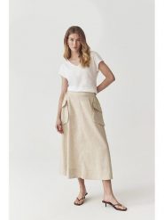 TATUUM Koszulka w kolorze kremowym rozmiar: 3XL. Brązowe bluzki damskie TATUUM, xl, bez wzorów, bez kołnierzyka, bez ramiączek. Za 65.85 zł.