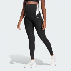 Legginsy Optime Essentials Full-Length (Maternity). Czarne legginsy damskie Adidas, xl, bez wzorów, z materiału. W wyprzedaży za 114.50 zł.