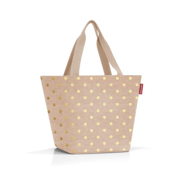 Torba shopper m, metallic dots coffee. Shopper bag Reisenthel, bez wzorów, z materiału, na ramię, bez dodatków. Za 107.90 zł.