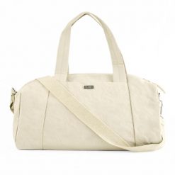 Materiałowa torba sportowa Solier SM05 Shala - beż. Brązowe torby podróżne bez wzorów, z materiału, duże. Za 76.99 zł.