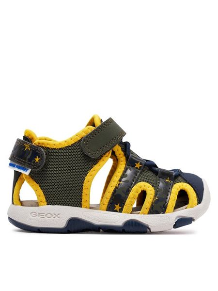 Geox Sandały B Sandal Multy Boy B450FB 014CE C0629 M Khaki. Brązowe sandały chłopięce Geox, ze skóry, bez zapięcia. Za 249.99 zł.