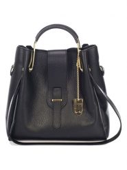 Lucca Baldi Skórzana torebka "Vinci" w kolorze czarnym - 33 x 28 x 13 cm rozmiar: onesize. Czarne torebki klasyczne damskie Lucca Baldi, z materiału, przez ramię, bez dodatków. Za 364.56 zł.