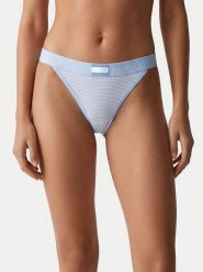 Tommy Hilfiger Stringi UW0UW06499 Niebieski jasny. Niebieskie stringi Tommy Hilfiger, bez wzorów, z bawełny. Za 99.99 zł.