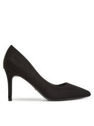 DeeZee Szpilki IV-DBC Czarny. Czarne szpilki damskie DeeZee, bez wzorów, z materiału, bez obcasa, na szpilce, bez zapięcia. Za 129.99 zł.
