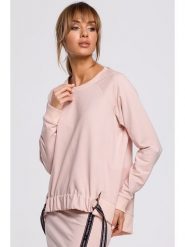 Made of emotion Bluza w kolorze jasnoróżowym rozmiar: XXL. Różowe bluzy damskie Made Of Emotion, xxl, z aplikacjami, bez kaptura. Za 79.96 zł.